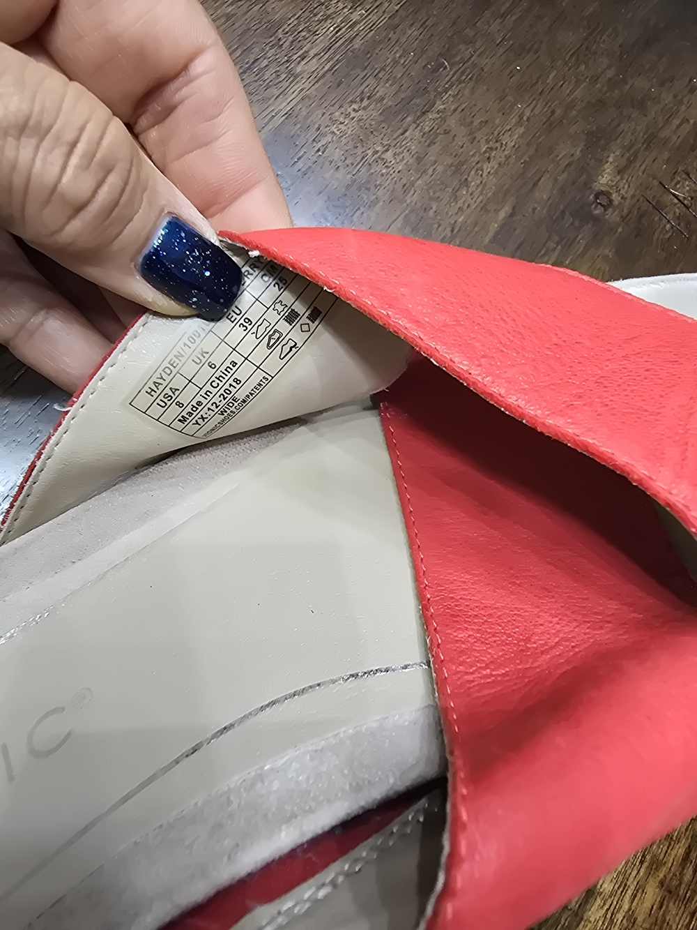 Women's Red Slide Sandals by (unknown) - Picture 6 of 11